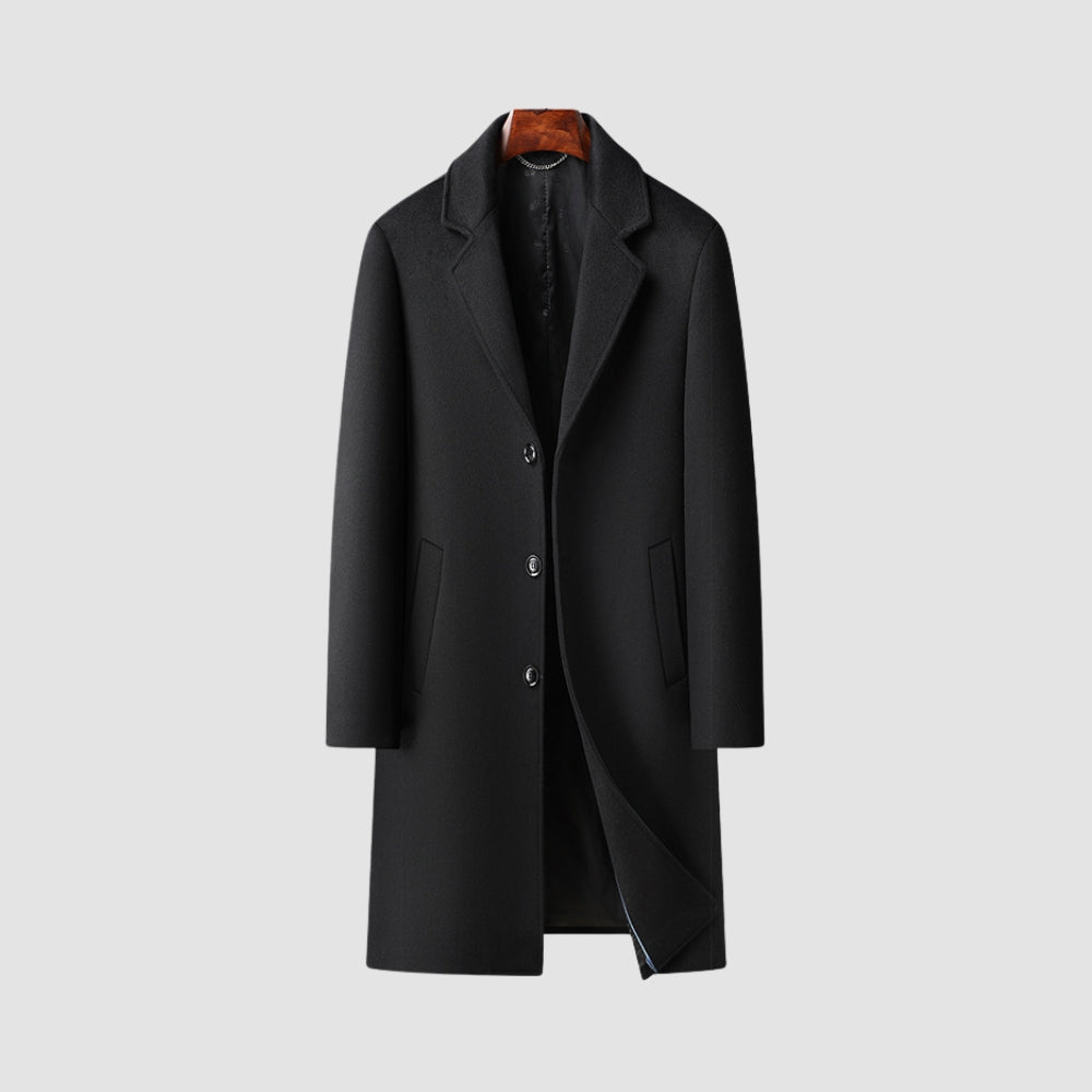 Old Money Long Suit Collar Wool Coat