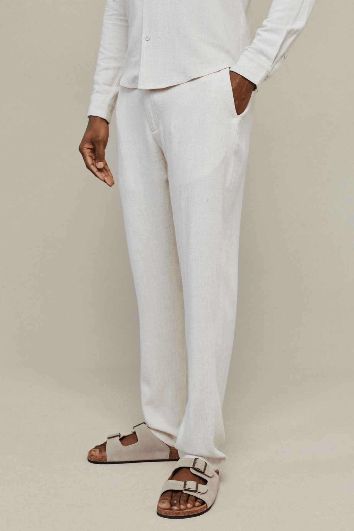 Cami Linen Straight Leg Trouser - Oatmeal