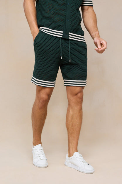 Cipressi Crochet Knit Short - Green