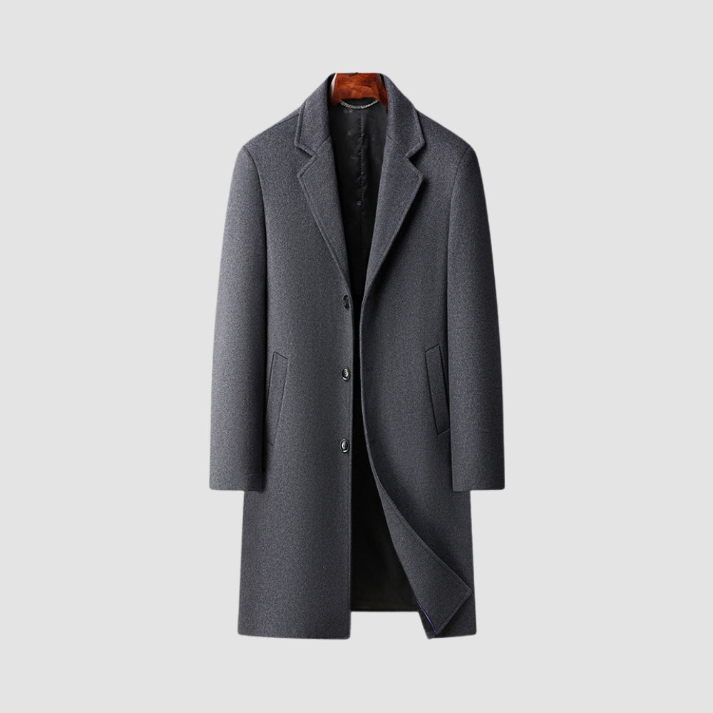 Old Money Long Suit Collar Wool Coat