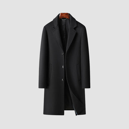 Old Money Long Suit Collar Wool Coat