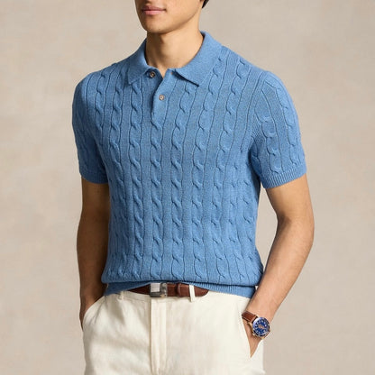 FLORENCE Cable Knit Polo