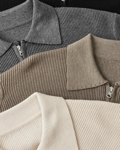 Polo collar sweater
