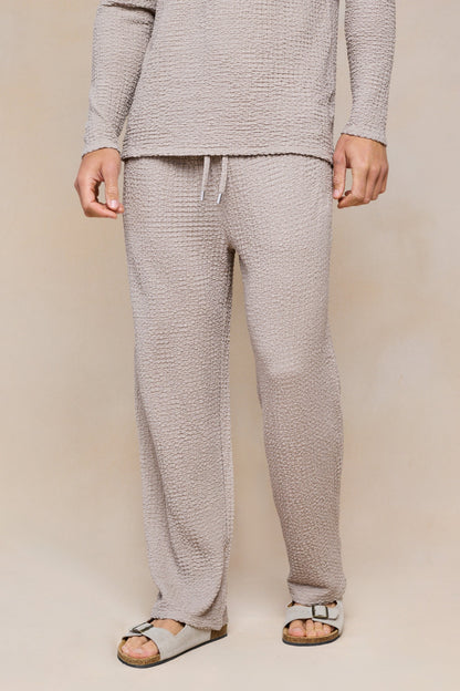 Artie Ruched Textured Trouser - Mushroom