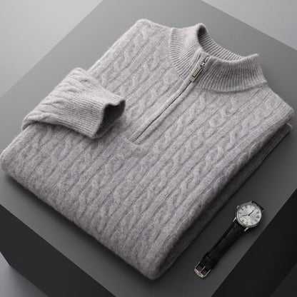 Old Money Thickened Cashmere Wool Turtleneck Sweater