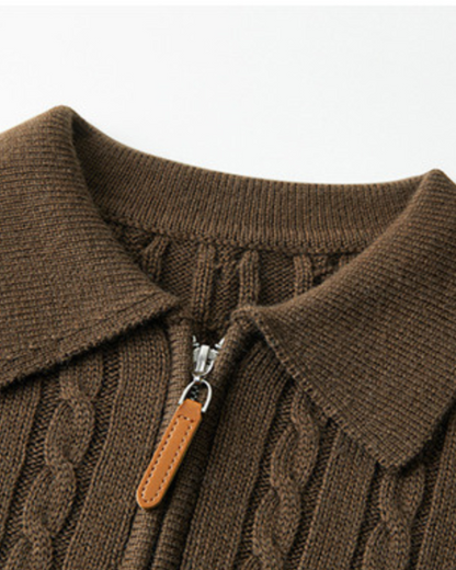 Polo Neck Sweater - Premium