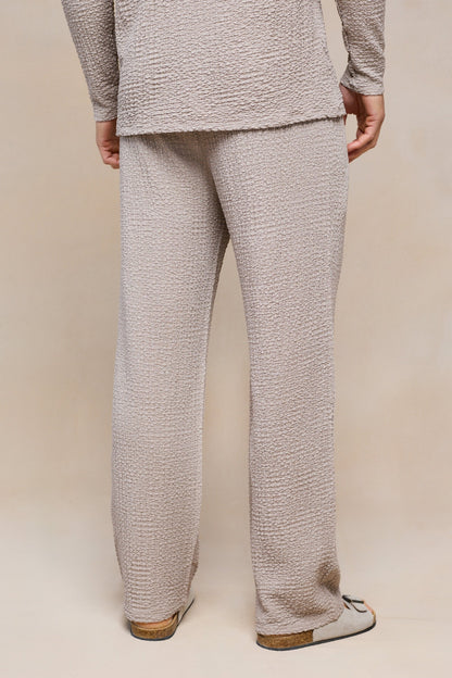 Artie Ruched Textured Trouser - Mushroom