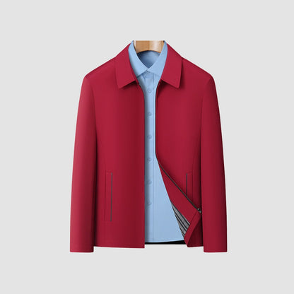 Old Money Casual Lapel Zipper Short Coat