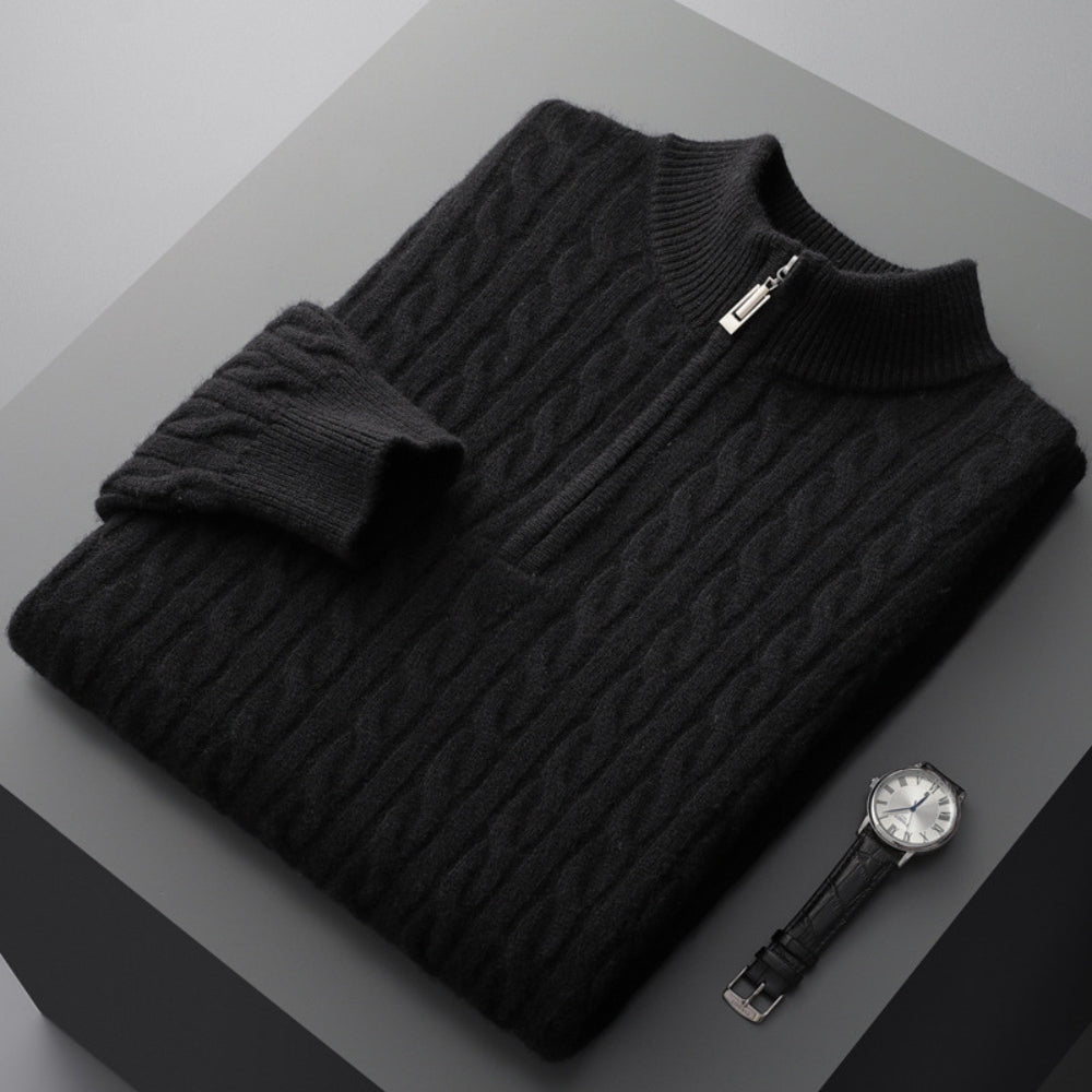 Old Money Thickened Cashmere Wool Turtleneck Sweater