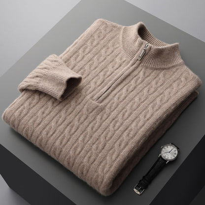 Old Money Thickened Cashmere Wool Turtleneck Sweater