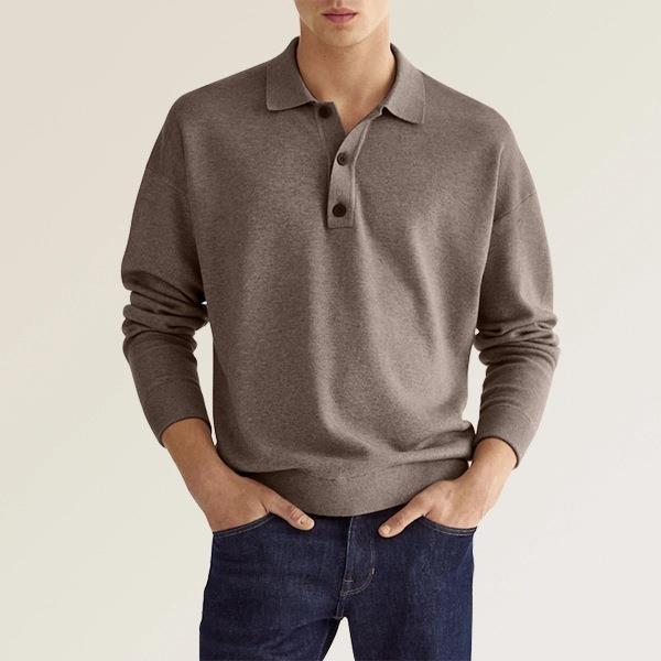 Old Money Long Sleeve Polo Shirt Casual