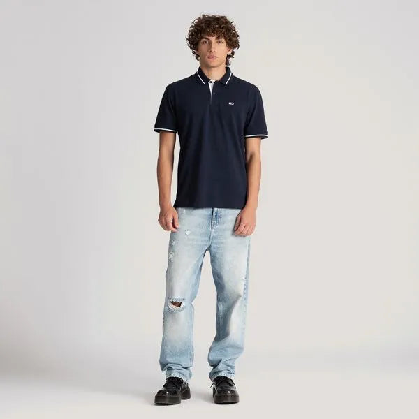 Short Sleeve Polo Shirt - Navy Blue