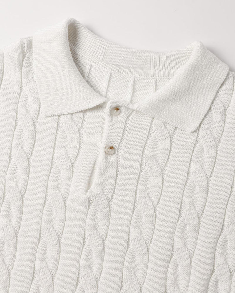 FLORENCE Cable Knit Polo