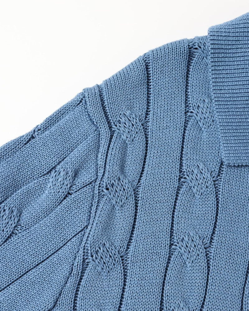 FLORENCE Cable Knit Polo