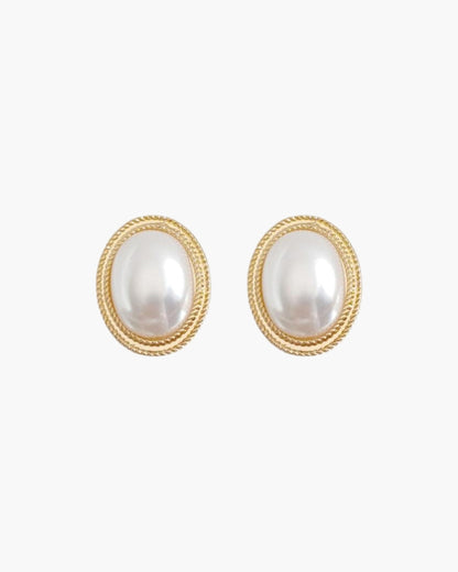 Radiance Oval Pearl Studs