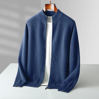 Old Money Men’s Cashmere Zip Jacket