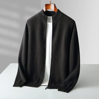 Old Money Men’s Cashmere Zip Jacket