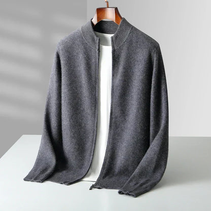 Old Money Men’s Cashmere Zip Jacket