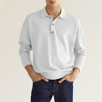 Old Money Long Sleeve Polo Shirt Casual