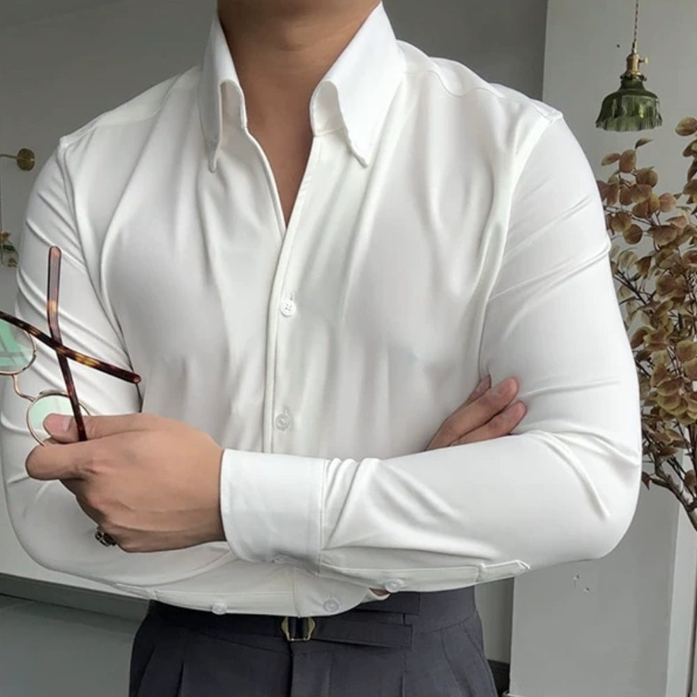 Old Money Italian Athletic V-Neck Bamboo Shirt