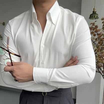 Old Money Italian Athletic V-Neck Bamboo Shirt