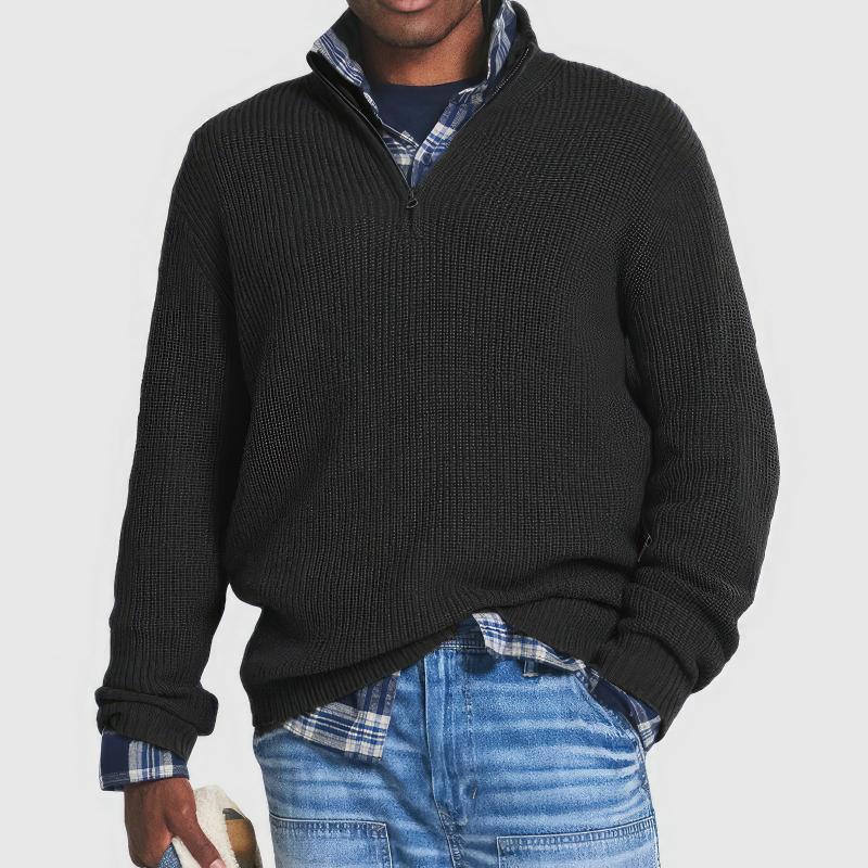 Old Money Knit Zip Sweater