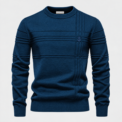 Amalfi Textured Knit - Navy Blue