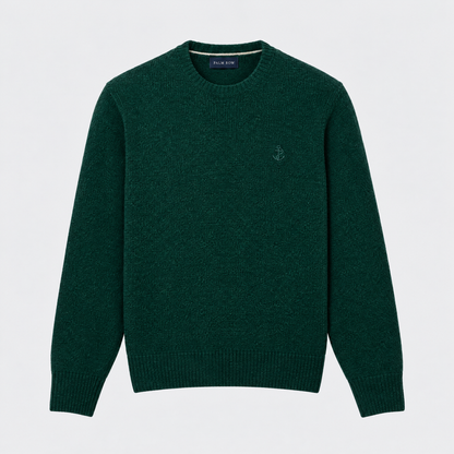 Portofino Wool Crew - Sinople green