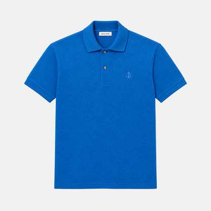 Positano Piqué Polo - Denim Blue