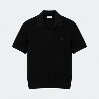 Taormina Open Collar Sweater - Black