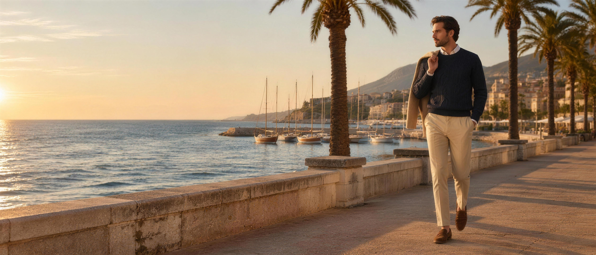 Palm Row - Riviera promenade at golden hour
